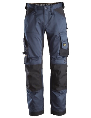 6351 Pantalones largos de trabajo elasticos ajuste holgado AllroundWork Loose Fit color azul marino/ negro