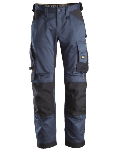 6351 Pantalones largos de trabajo elasticos ajuste holgado AllroundWork Loose Fit color azul marino/ negro