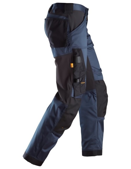 6351 Pantalones largos de trabajo elasticos ajuste holgado AllroundWork Loose Fit color azul marino/ negro