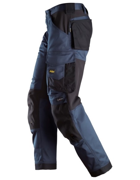 6351 Pantalones largos de trabajo elasticos ajuste holgado AllroundWork Loose Fit color azul marino/ negro