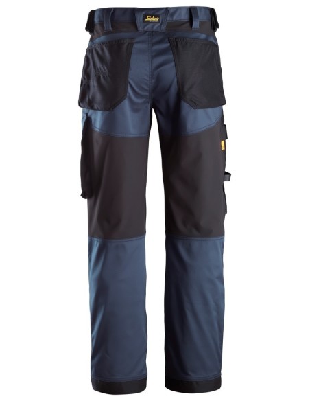 6351 Pantalones largos de trabajo elasticos ajuste holgado AllroundWork Loose Fit color azul marino/ negro