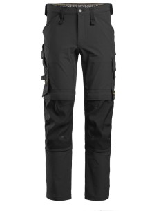6371 Pantalones largos de trabajo elasticos AllroundWork color negro