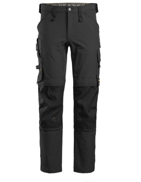 6371 Pantalones largos de trabajo elasticos AllroundWork color negro