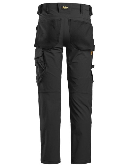 6371 Pantalones largos de trabajo elasticos AllroundWork color negro