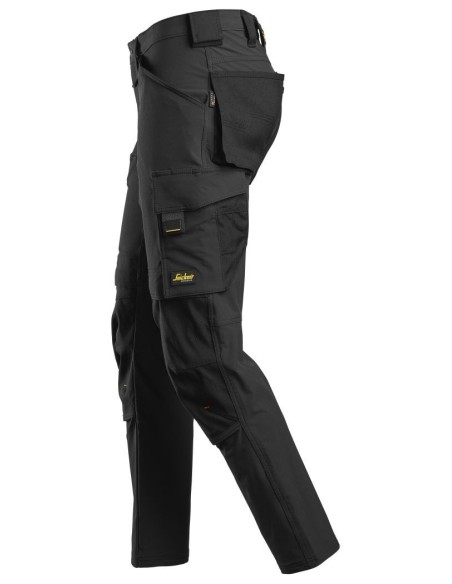 6371 Pantalones largos de trabajo elasticos AllroundWork color negro