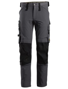6371 Pantalones largos de trabajo elasticos AllroundWork color gris acero/ negro