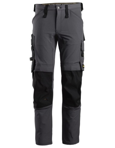 6371 Pantalones largos de trabajo elasticos AllroundWork color gris acero/ negro