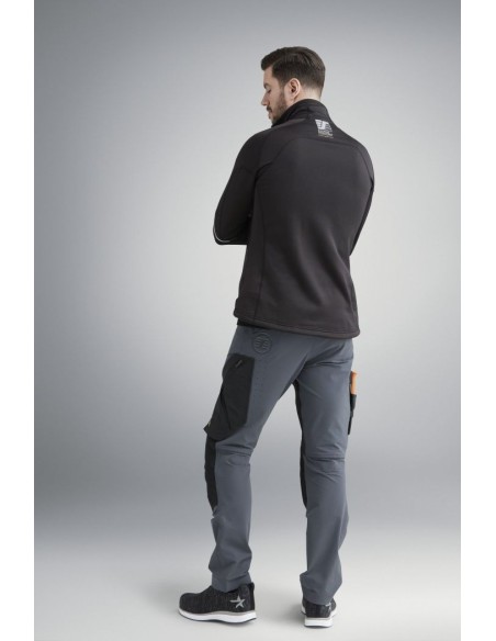 6371 Pantalones largos de trabajo elasticos AllroundWork color gris acero/ negro