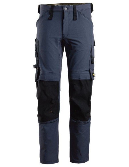 6371 Pantalones largos de trabajo elasticos AllroundWork color azul marino/ negro