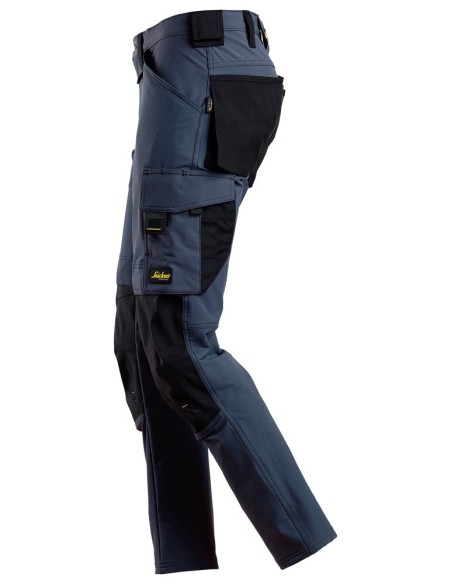 6371 Pantalones largos de trabajo elasticos AllroundWork color azul marino/ negro