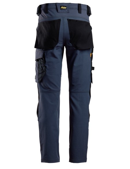6371 Pantalones largos de trabajo elasticos AllroundWork color azul marino/ negro