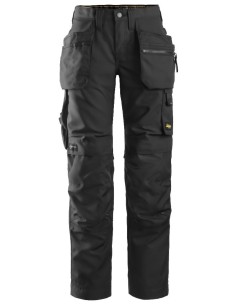 6701 Pantalones largos de trabajo para mujer con bolsillos flotantes AllroundWork negro