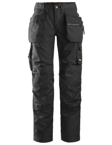 6701 Pantalones largos de trabajo para mujer con bolsillos flotantes AllroundWork negro