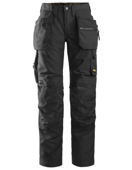 6701 Pantalones largos de trabajo para mujer con bolsillos flotantes AllroundWork negro