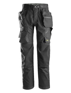6923 Pantalones largos de solador bolsillos flotantes FlexiWork negro