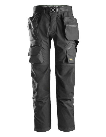 6923 Pantalones largos de solador bolsillos flotantes FlexiWork negro