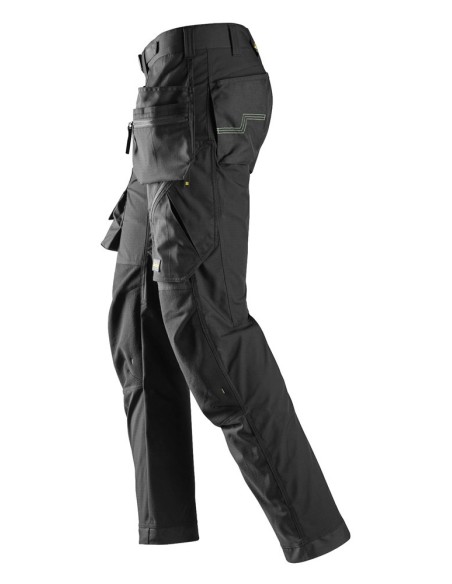 6923 Pantalones largos de solador bolsillos flotantes FlexiWork negro