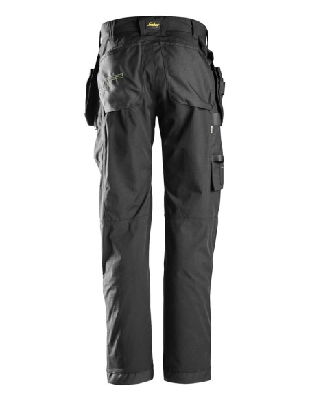 6923 Pantalones largos de solador bolsillos flotantes FlexiWork negro