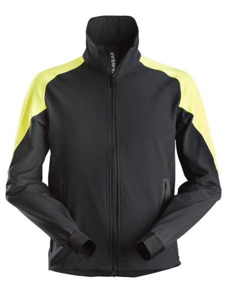 8028 Sudadera fluorescente con cremallera completa FlexiWork negro/ amarillo