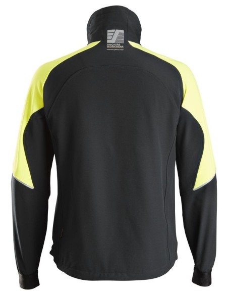 8028 Sudadera fluorescente con cremallera completa FlexiWork negro/ amarillo