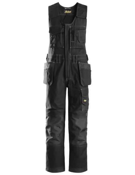 0214 Peto con bolsillos flotantes Canvas+ Negro