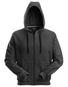 2801 Sudadera clasica con capucha y cremallera completa negra