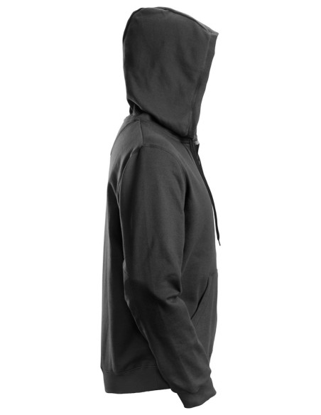 2801 Sudadera clasica con capucha y cremallera completa negra