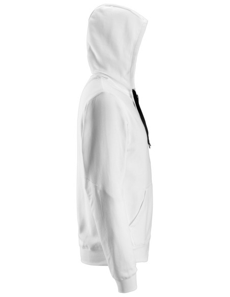 2801 Sudadera clasica con capucha y cremallera completa blanca