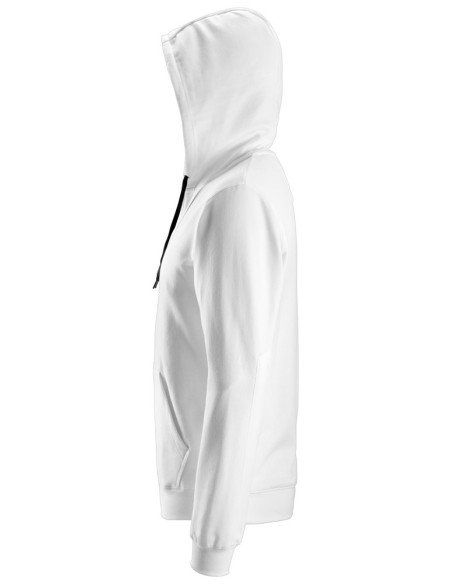 2801 Sudadera clasica con capucha y cremallera completa blanca