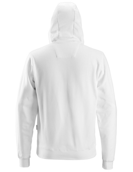 2801 Sudadera clasica con capucha y cremallera completa blanca