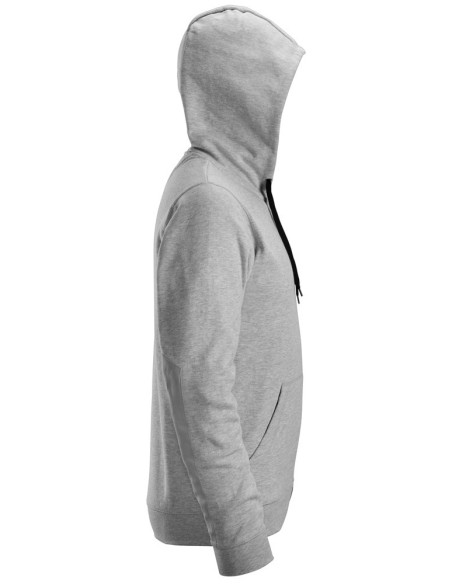 2801 Sudadera clasica con capucha y cremallera completa gris