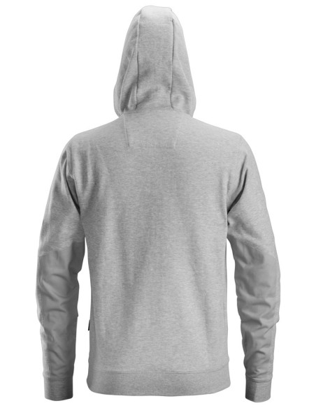 2801 Sudadera clasica con capucha y cremallera completa gris