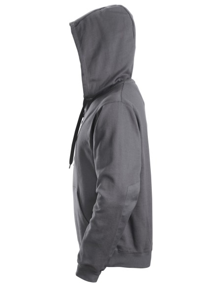 2801 Sudadera clasica con capucha y cremallera completa gris acero