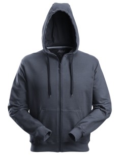 2801 Sudadera clasica con capucha y cremallera completa azul marino