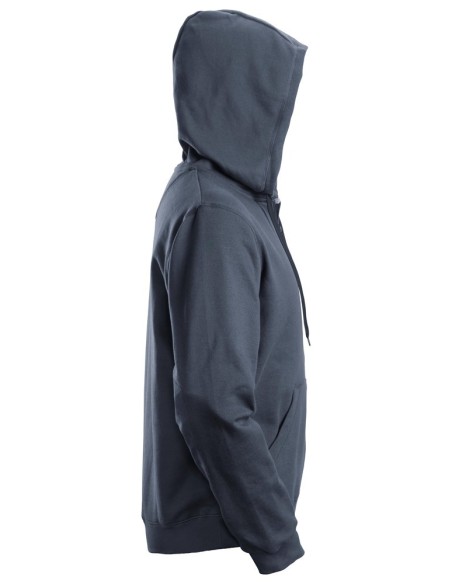 2801 Sudadera clasica con capucha y cremallera completa azul marino