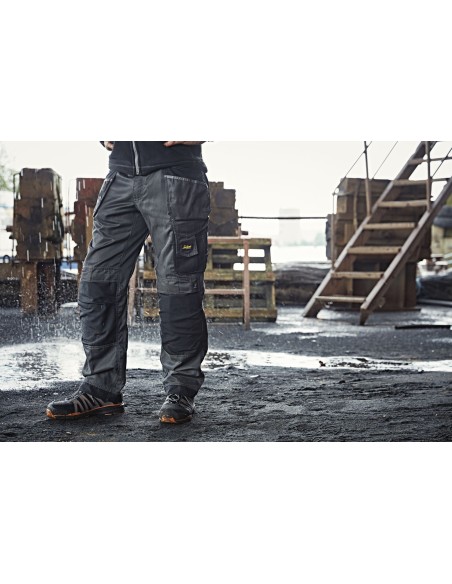 3212 Pantalones largos de trabajo DuraTwill bolsillos flotantes Gris antracita / Negro