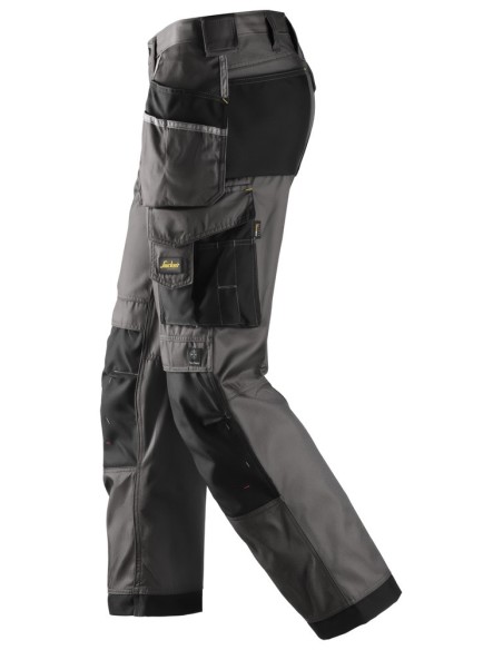 3212 Pantalones largos de trabajo DuraTwill bolsillos flotantes Gris antracita / Negro