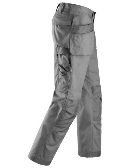 3214 Pantalones largos de trabajo Canvas+ bolsillos flotantes Gris