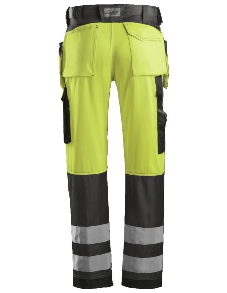 3233 Pantalon Alta Visibilidad con bolsillos flotantes Clase 2 Amarillo / Gris antracita