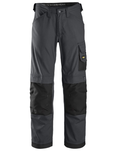 3314 Pantalones largos de trabajo Canvas+ Gris acero / Negro