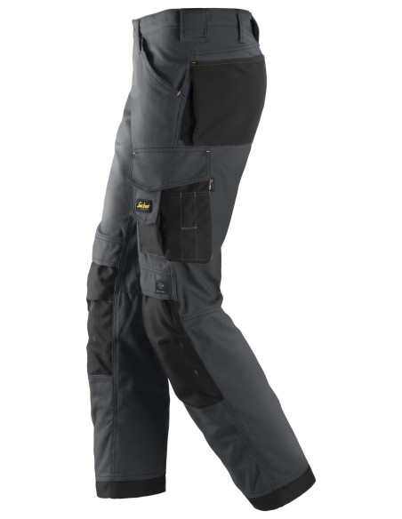 3314 Pantalones largos de trabajo Canvas+ Gris acero / Negro
