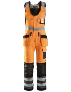 0213 Peto bolsillos flotantes Alta Visibilidad Clase 2 Naranja / Gris antracita