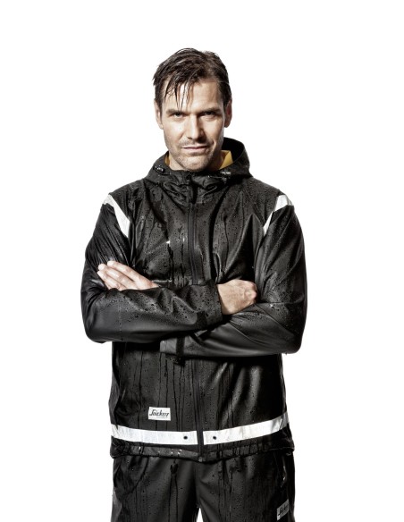 8200 Chaqueta Impermeable PU Negro