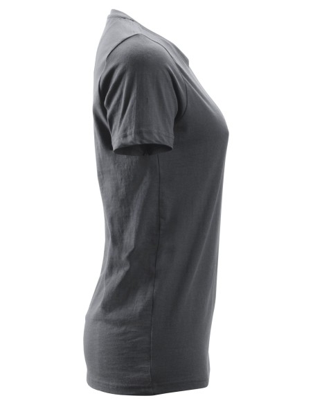 2516 Camiseta de manga corta para mujer gris acero