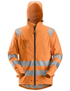 8233 Chaqueta impermeable PU de alta visibilidad clase 3 naranja
