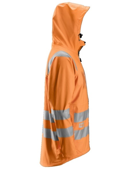 8233 Chaqueta impermeable PU de alta visibilidad clase 3 naranja