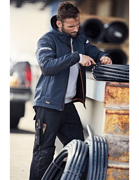 1200 Chaqueta Softshell AllroundWork azul marino/ negro