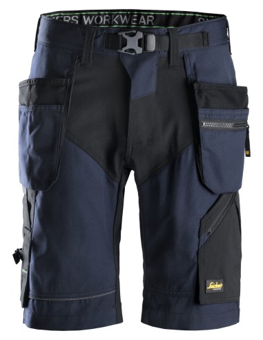 6904 Pantalones cortos de trabajo FlexiWork+ bolsillos flotantes azul marino