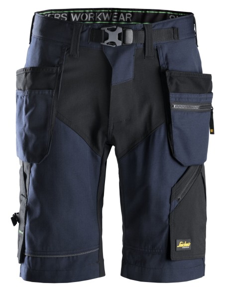 6904 Pantalones cortos de trabajo FlexiWork+ bolsillos flotantes azul marino