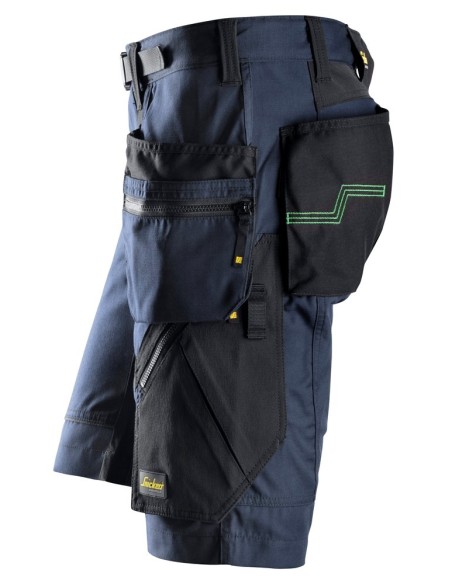 6904 Pantalones cortos de trabajo FlexiWork+ bolsillos flotantes azul marino